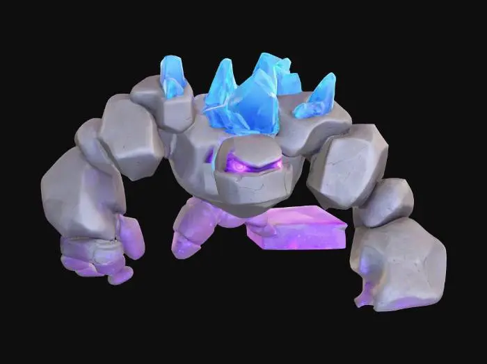 3D model for Crystal Stone Golem