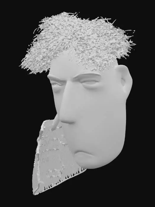 3D model for Pensive Expression