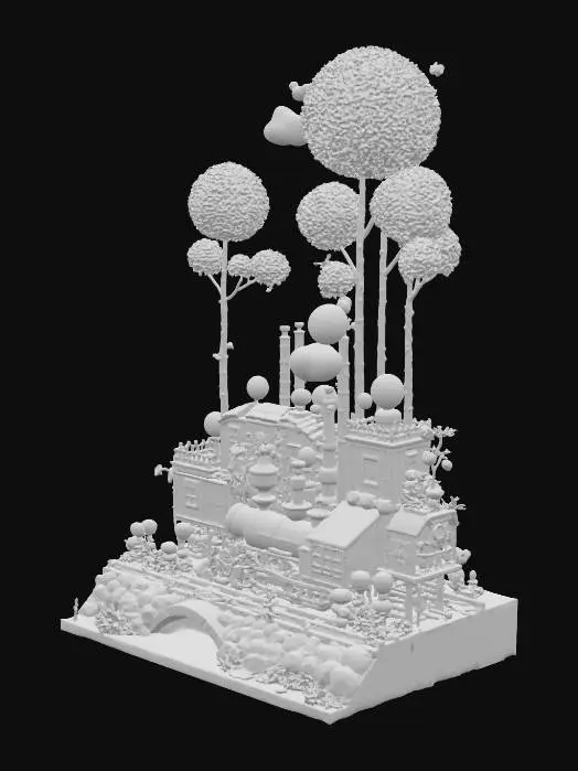 3D model for Whimsical Train Town