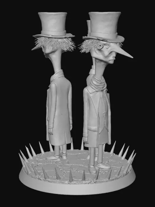 3D model for The Watchful Trio