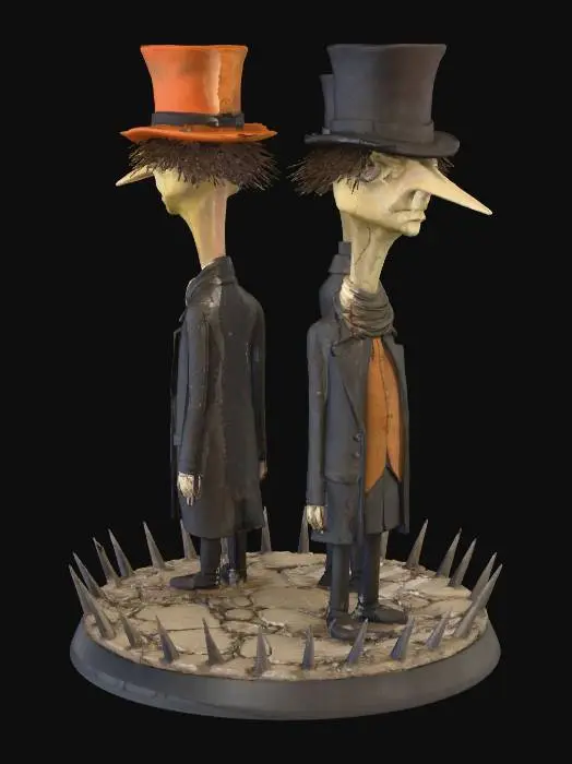 3D model for The Watchful Trio