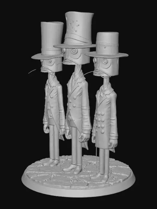 3D model for Victorian Avian Trio