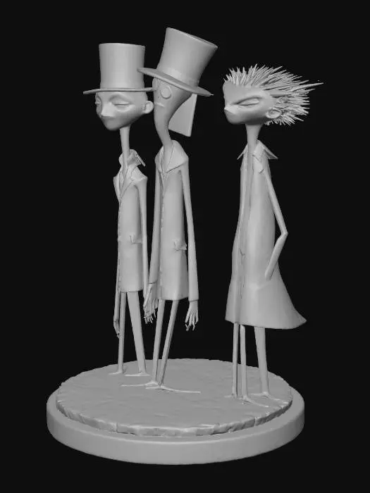 3D model for The Eccentric Trio