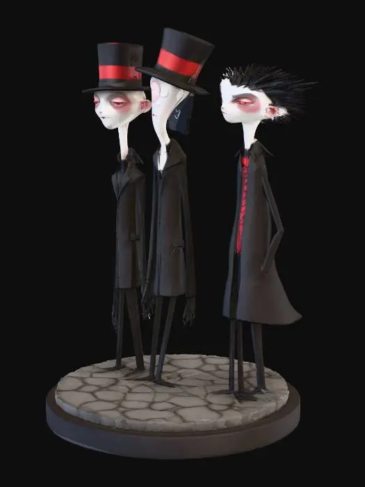 3D model for The Eccentric Trio