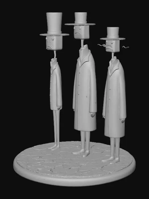 3D model for The Top Hat Trio