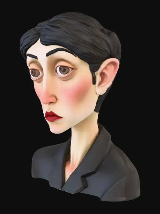 3D model for Pensive Portrait