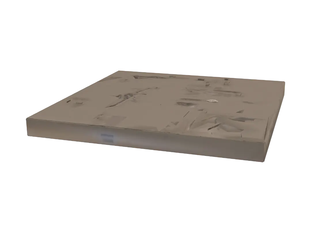 地面 - Uv 3D model, vytvořený pomocí AI