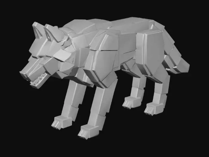 3D model for Geometric Wolf