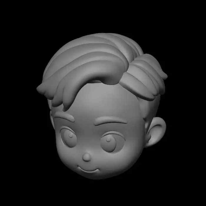 3D model for Smiling 3D Cartoon Head