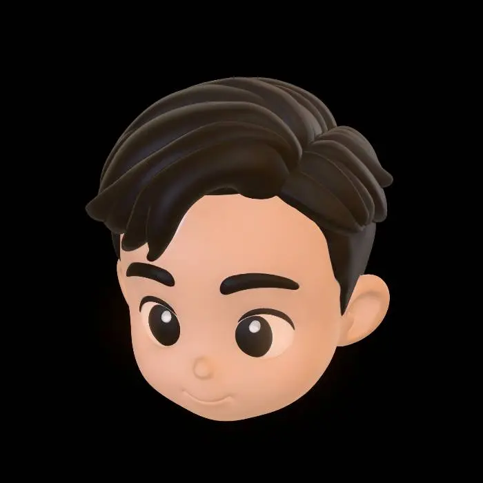 3D model for Smiling 3D Cartoon Head
