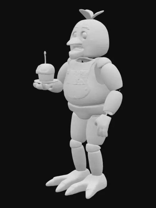 3D model for Chica with Cupcake