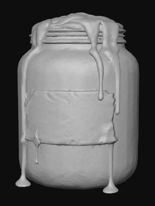 3D model for Overflowing Jar of Cream