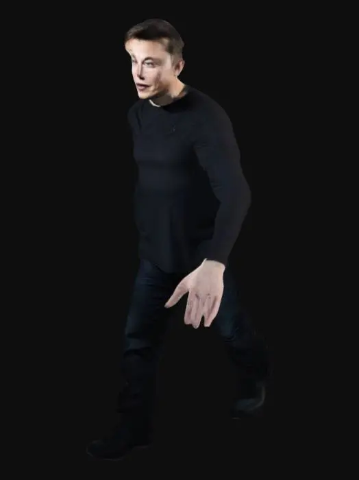 3D model for Elon Musk with long arms t-posing