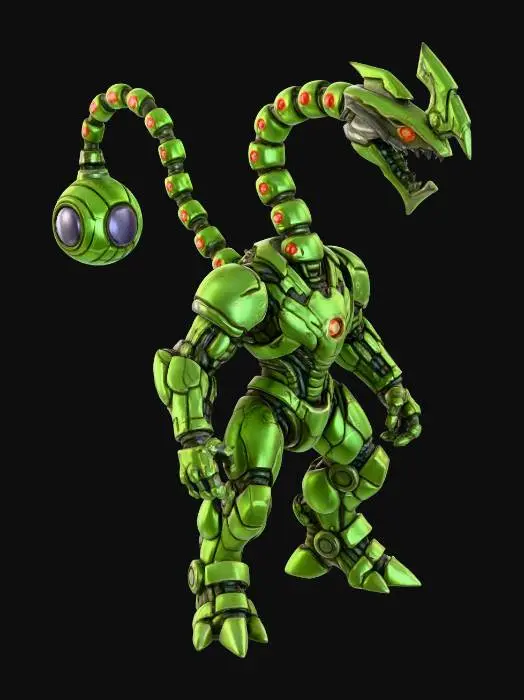 3D model for Cyber Serpent Warrior