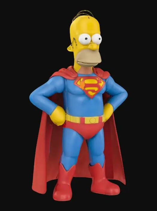 3D model for Homer Simpson as superman