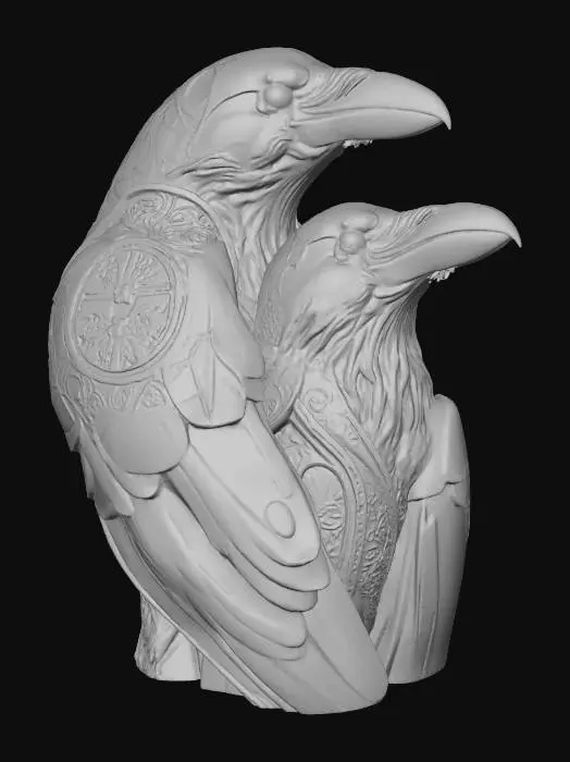 3D model for HuginMunin