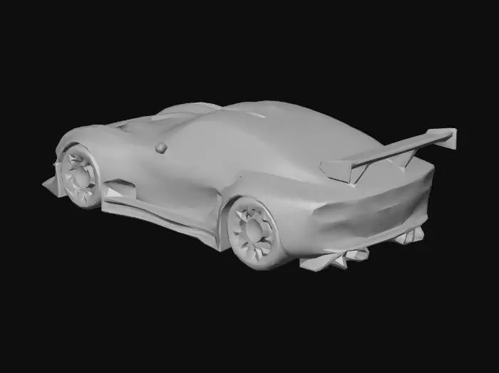 3D model for ralli yarış arabası, çamurlukları karizmatik farları belli ve camları saydam, milenyum tasarımı