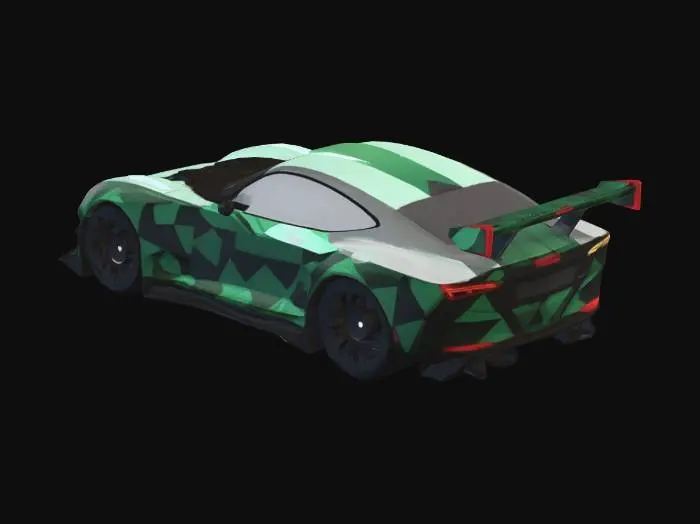 3D model for ralli yarış arabası, çamurlukları karizmatik farları belli ve camları saydam, milenyum tasarımı