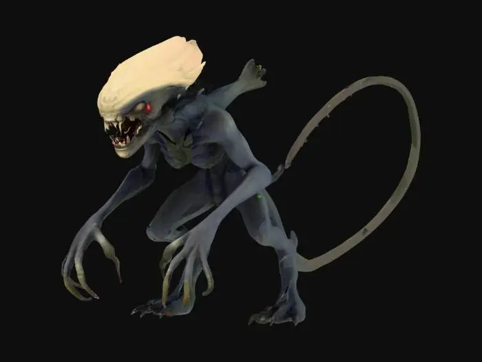 3D model for scary looking creature/monster (alien mixed with cryptid creature) for me to put in my roblox game as an npc
