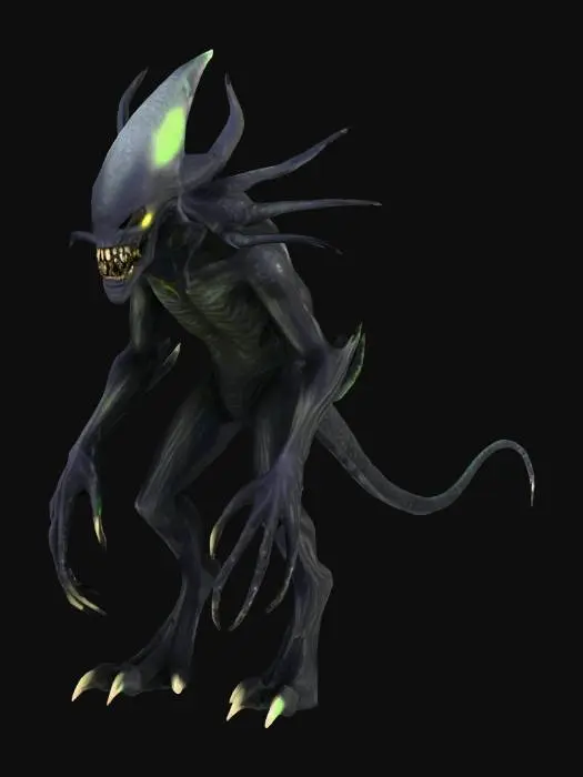 3D model for scary looking creature/monster (alien mixed with cryptid creature) for me to put in my roblox game as an npc
