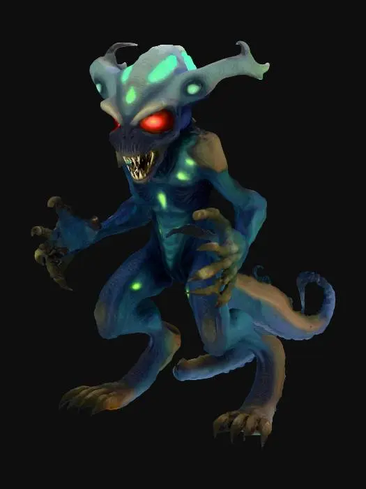 3D model for scary looking creature/monster (alien mixed with cryptid creature) for me to put in my roblox game as an npc
