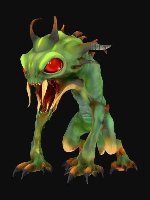 3D model for scary looking creature/monster (alien mixed with cryptid creature) for me to put in my roblox game as an npc
