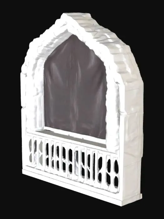3D model for Arched Window in Stone Wall
