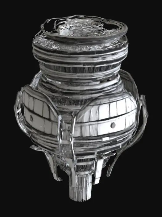 3D model for Futuristic Reactor Core, #SketchTo3D#