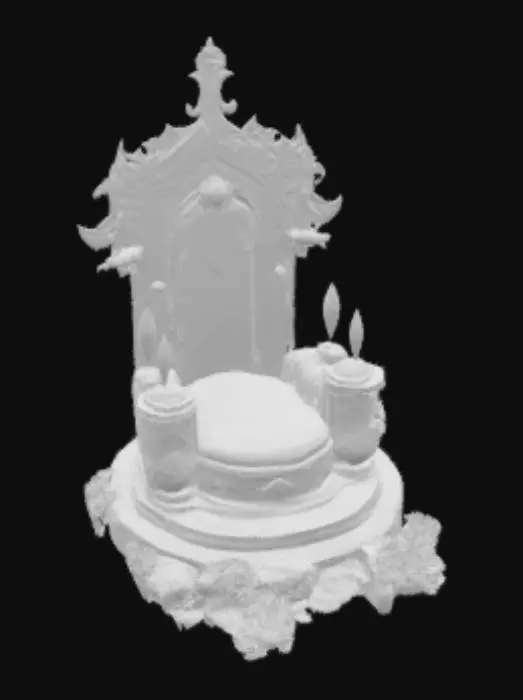 3D model for Tron atlantydy wykonany z czystego złota w stylu avatar i cyberpunk w stylizowanym stylu. Umiejscowiony w samym środku pięknej i świecącej rafy koralowej, wypełniona magicznymi meteorytami z krystalicznego kryształamu, które świecą na niebiesko,sa różnych wielkości. , #ocean#