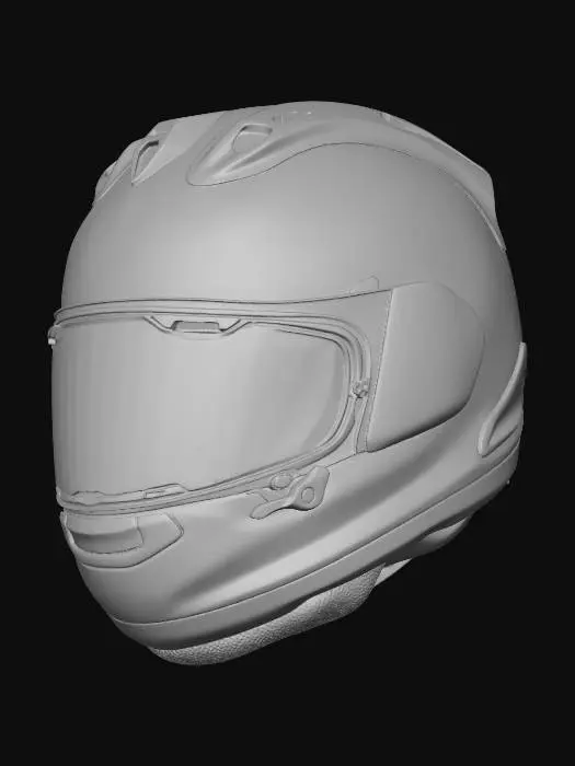 3D model for Arai Red and Black Racer Helmet