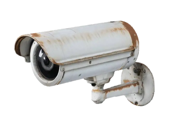3D-модель white rusty industrial security camera, згенерована ШІ