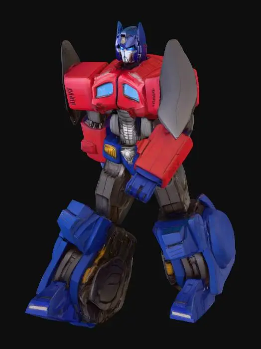 3D model for Optimus prime from the bumblebee movie in a t pose
