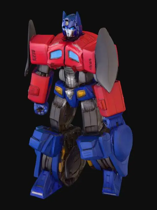 3D model for Optimus prime from the bumblebee movie in a t pose

