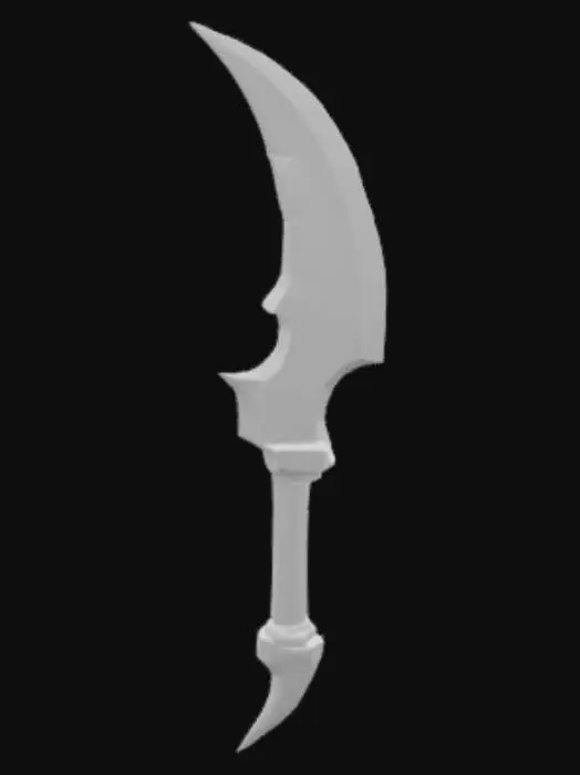 3D model for curve cyber punk blade