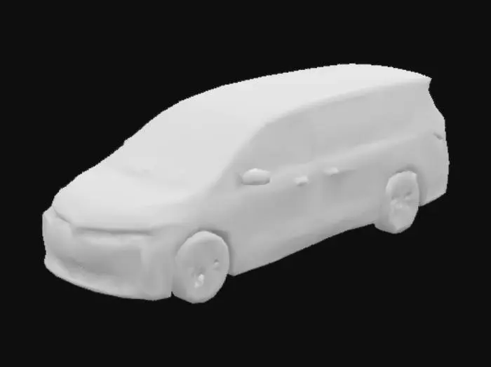 3D model for white minivan