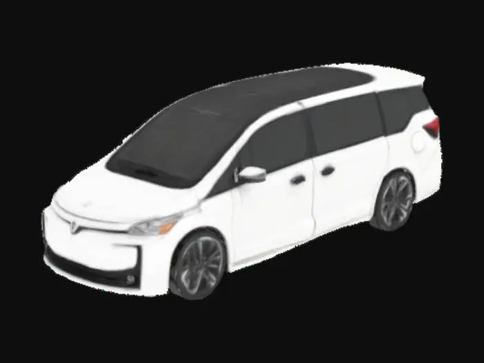 3D model for white minivan