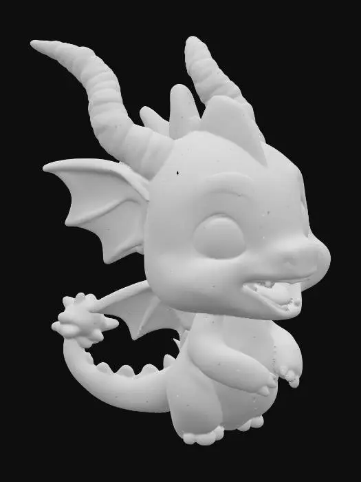 3D model for cocatrice, styliser cute, gros yeux, aurora couleur, chibi