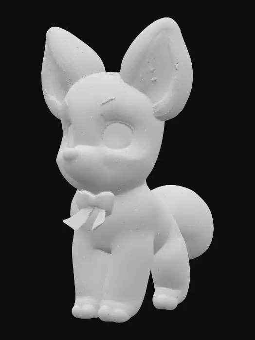 3D model for fenrir, cute, chibi ,pokemon style,cute eyes, mythycal god fenrir wolf
