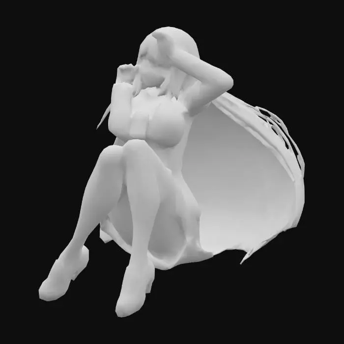 3D model for Anime Student Playfulness