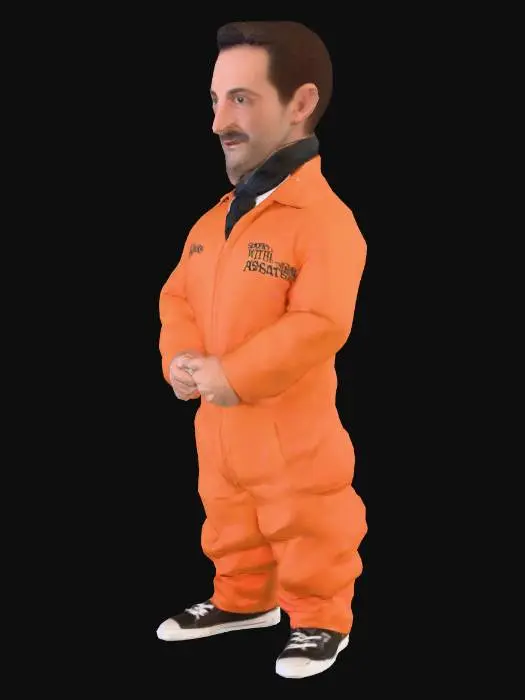 3D model for Orange Inmate in a Dim Cell