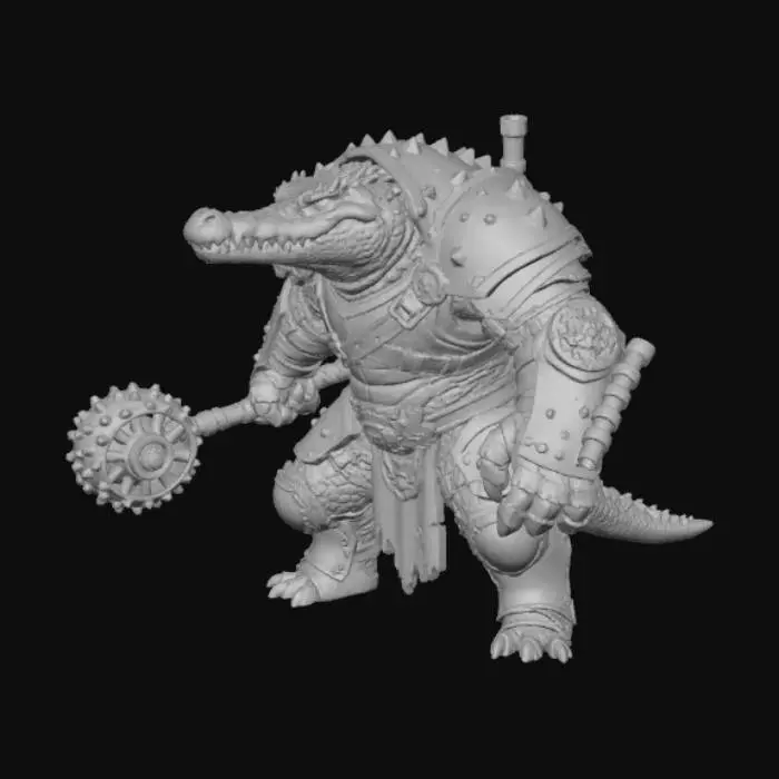 3D model for Warrior Crocodile Commander