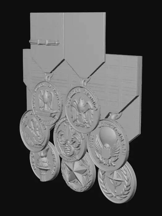 3D model for Military Medals and Ribbons