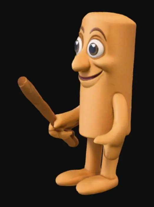 3D model for Friendly Crayon Character