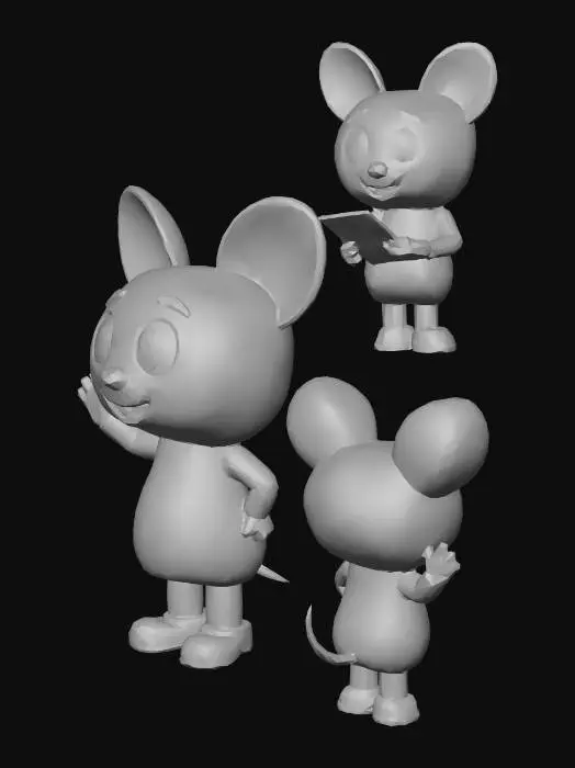 3D model for Mouse in Blue Suit