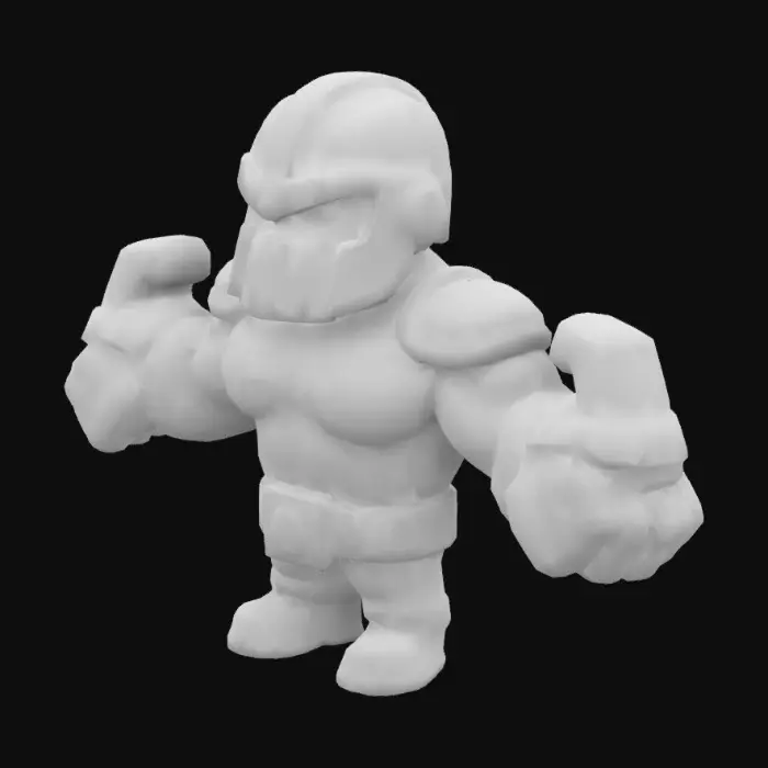 3D model for #plushie# muscular doom slayer as a plushie with gym armor
