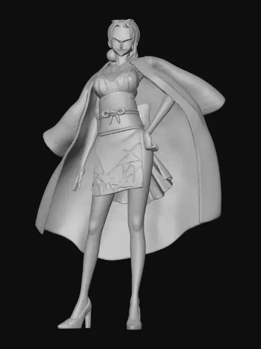 3D model for Character in Floral Kimono