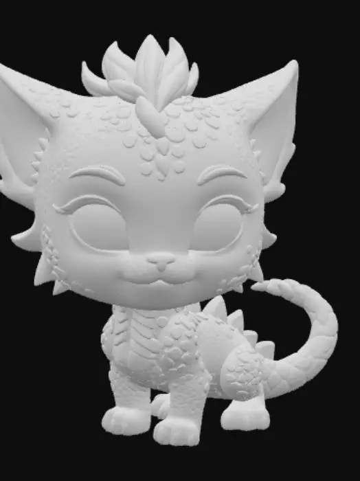 3D model for Blue Cuddle Dragon