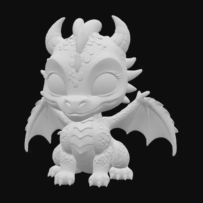 3D model for Blue Dragon Hatchling