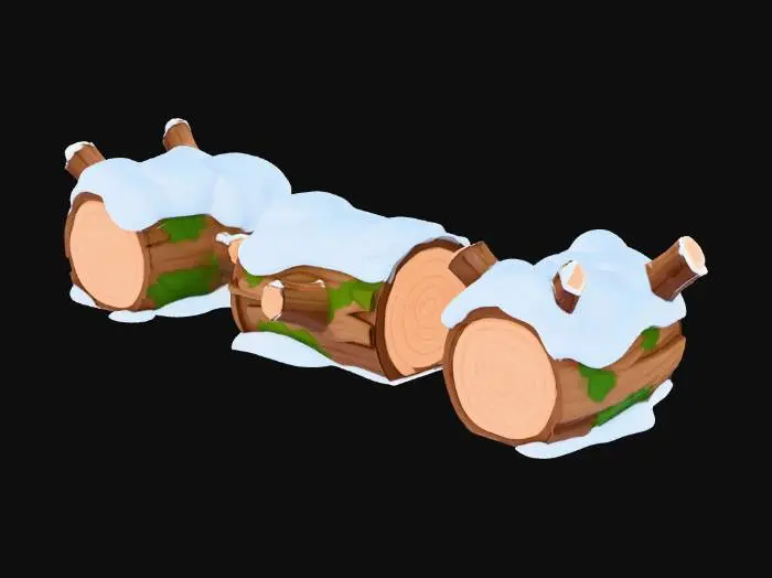 3D model for Snowy Logs