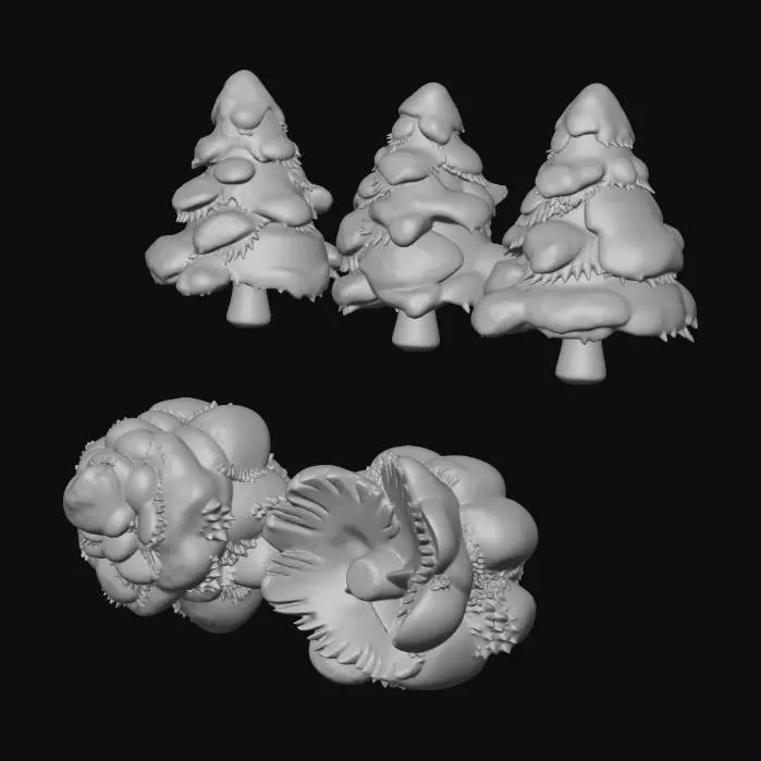 3D model for Snowy Tree